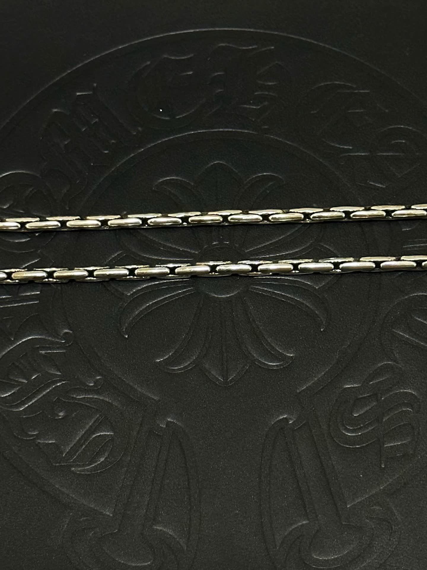 Chrome Hearts Silver Star of David Necklace with Blue Enamel Charm
